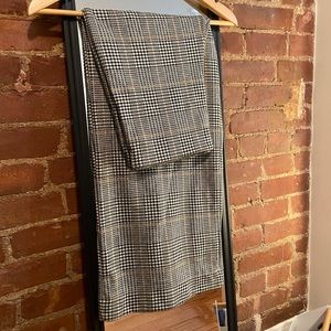 Plaid wide leg trousers h&m